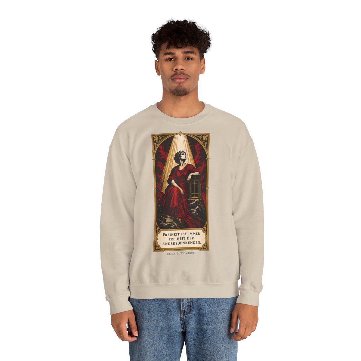 Unisex Sweatshirt mit Zitat - Luxemburg - Freiheit ist immer Freiheit der Andersdenkenden – person-2