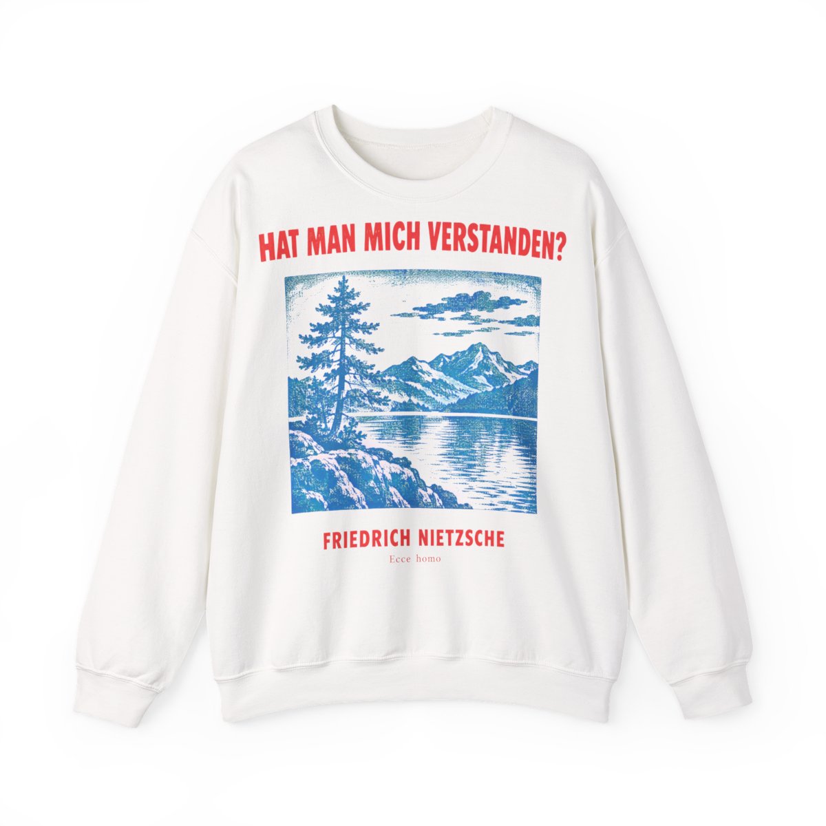 Unisex Sweatshirt mit Zitat - Nietzsche - Hat man mich verstanden Plakat – front