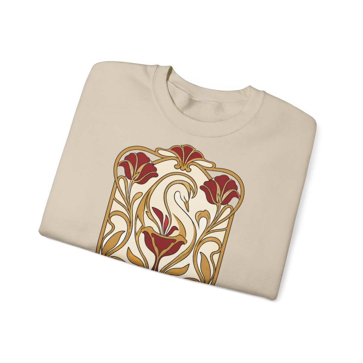 Unisex Sweatshirt mit Zitat - Goethe - Und doch, welch Glück, geliebt zu werden – folded