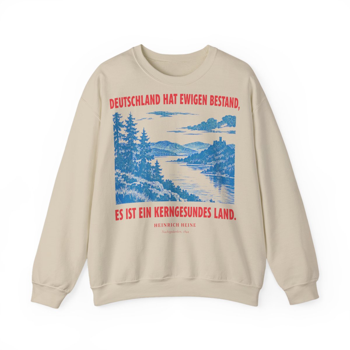 Unisex Sweatshirt mit Zitat - Heine - Deutschland hat ewigen Bestand – front