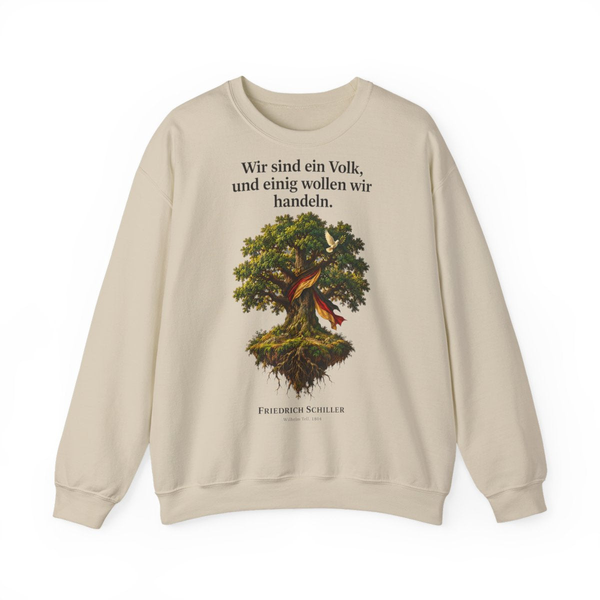 Unisex Sweatshirt mit Zitat - Schiller - Wir sind ein Volk – front