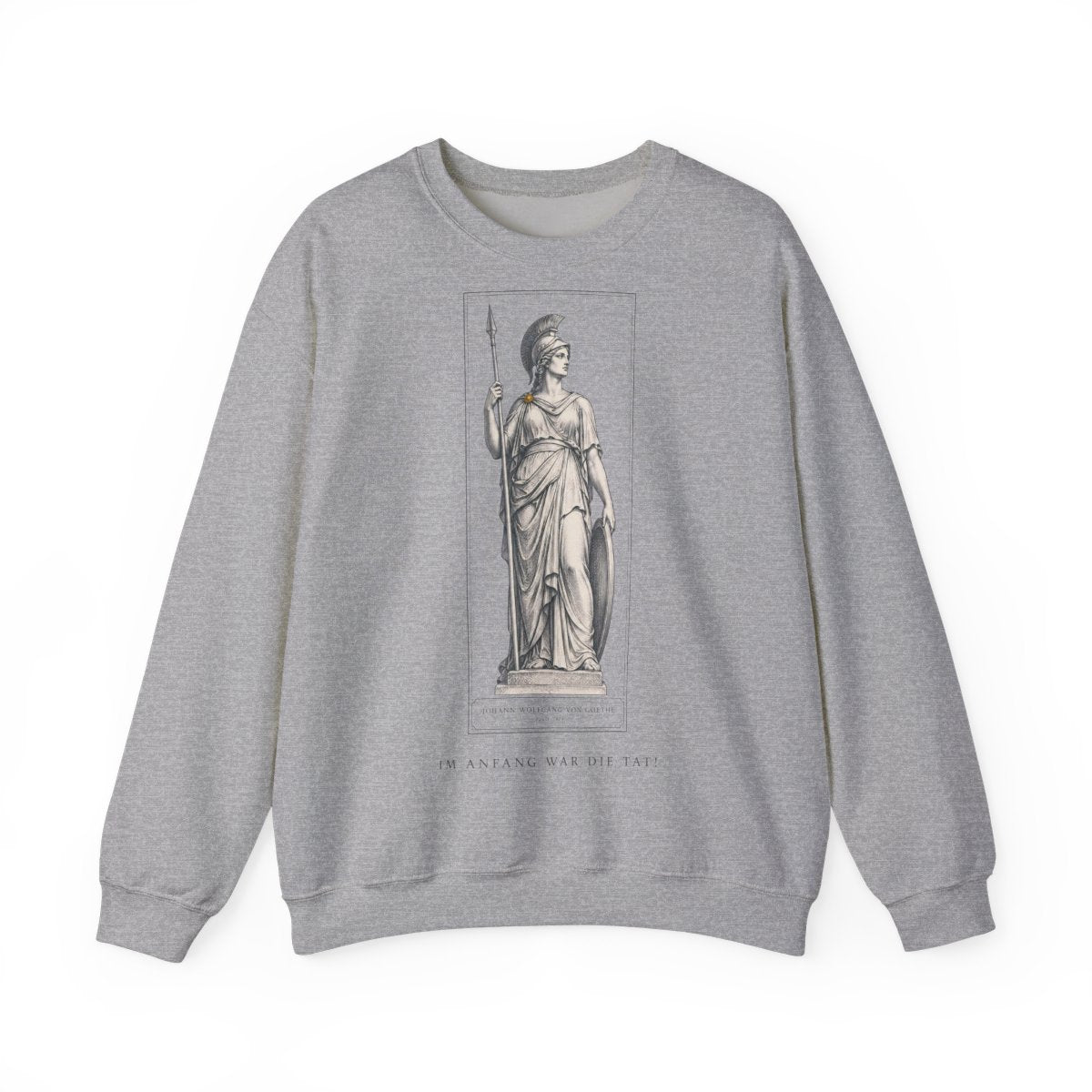 Unisex Sweatshirt mit Zitat - Goethe - Im Anfang war die Tat – front