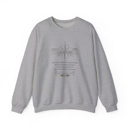 Unisex Sweatshirt mit Zitat - Goethe - Orient und Okzident – front