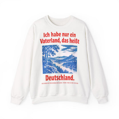 Unisex Sweatshirt mit Zitat - Stein - Ich habe nur ein Vaterland – front