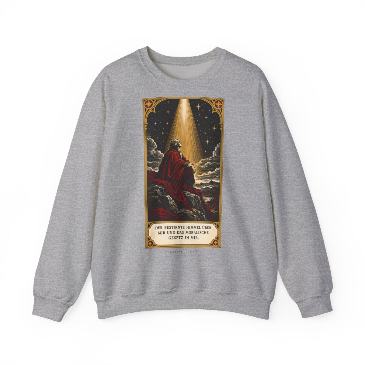 Unisex Sweatshirt mit Zitat - Kant - Der bestirnte Himmel über mir – front