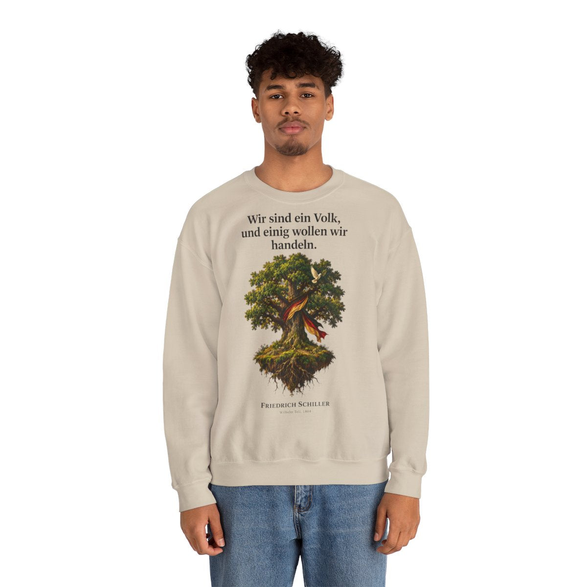 Unisex Sweatshirt mit Zitat - Schiller - Wir sind ein Volk – person-2