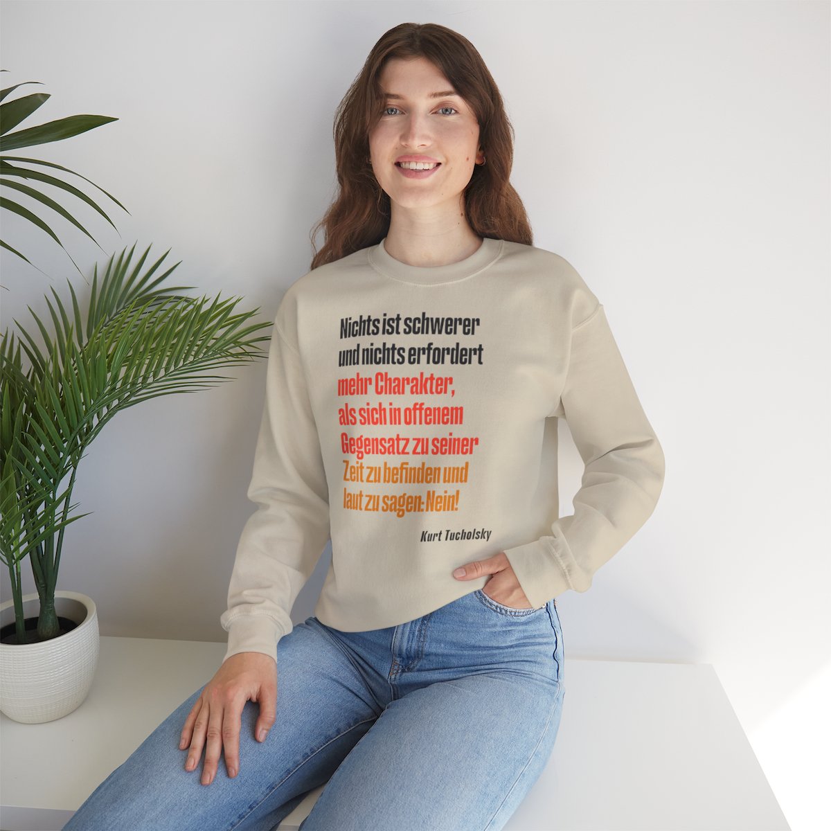 Unisex Sweatshirt mit Zitat - Tucholsky - Laut Nein sagen – lifestyle