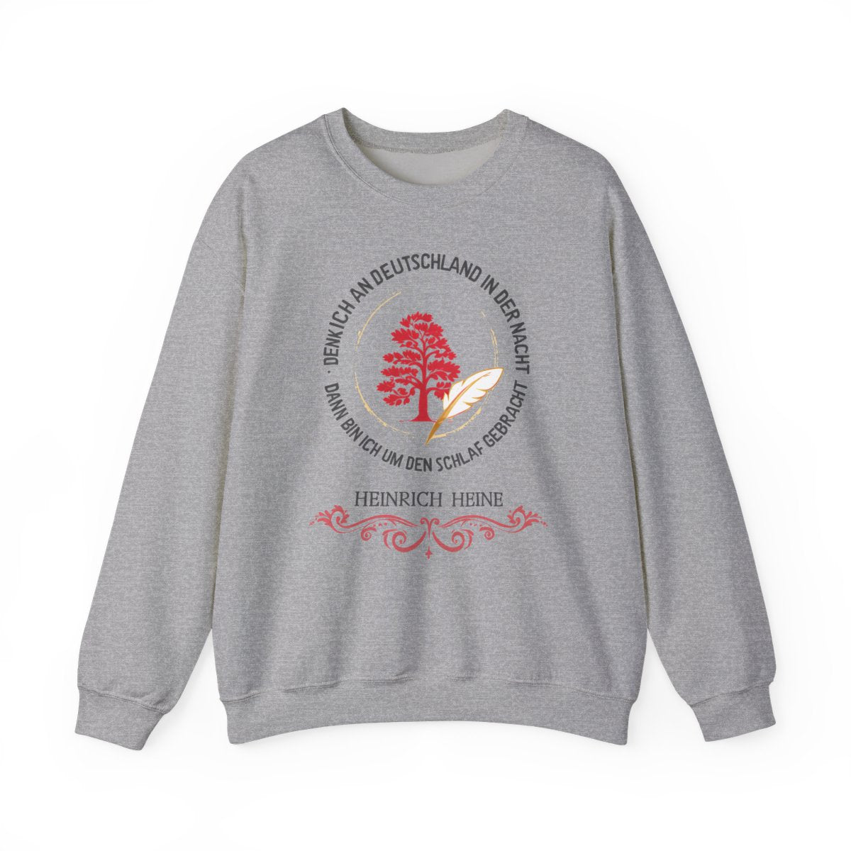Unisex Sweatshirt mit Zitat - Heine - Nachtgedanken Kreis – front
