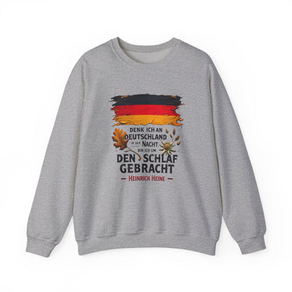 Unisex Sweatshirt mit Zitat - Heine - Nachtgedanken Flagge – front