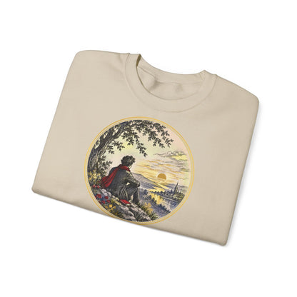 Unisex Sweatshirt mit Zitat - Heine - Ein neues Lied, ein besseres Lied – folded