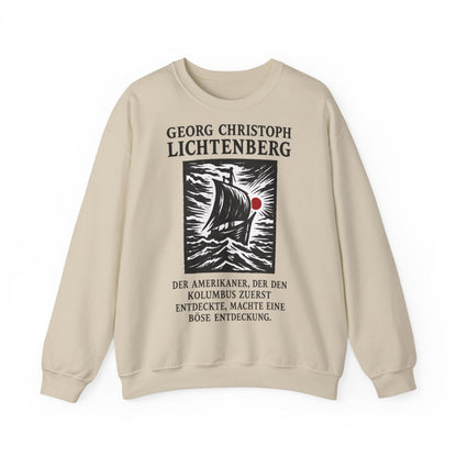 Unisex Sweatshirt mit Zitat - Lichtenberg - Der Amerikaner – front
