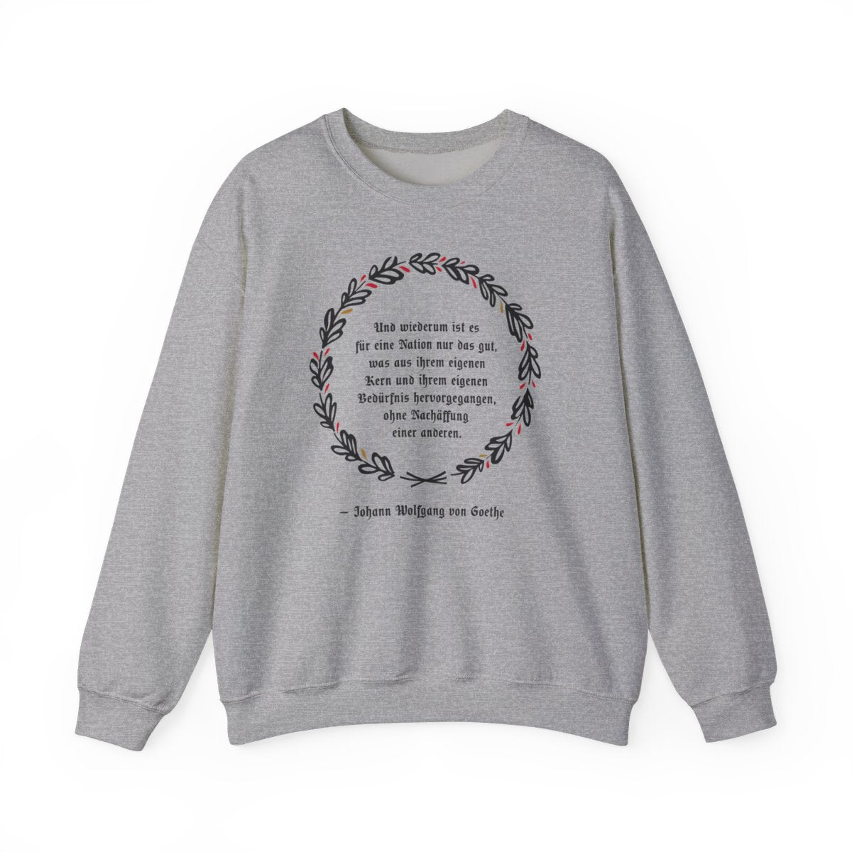 Unisex Sweatshirt mit Zitat - Goethe - Ohne Nachäffung – front
