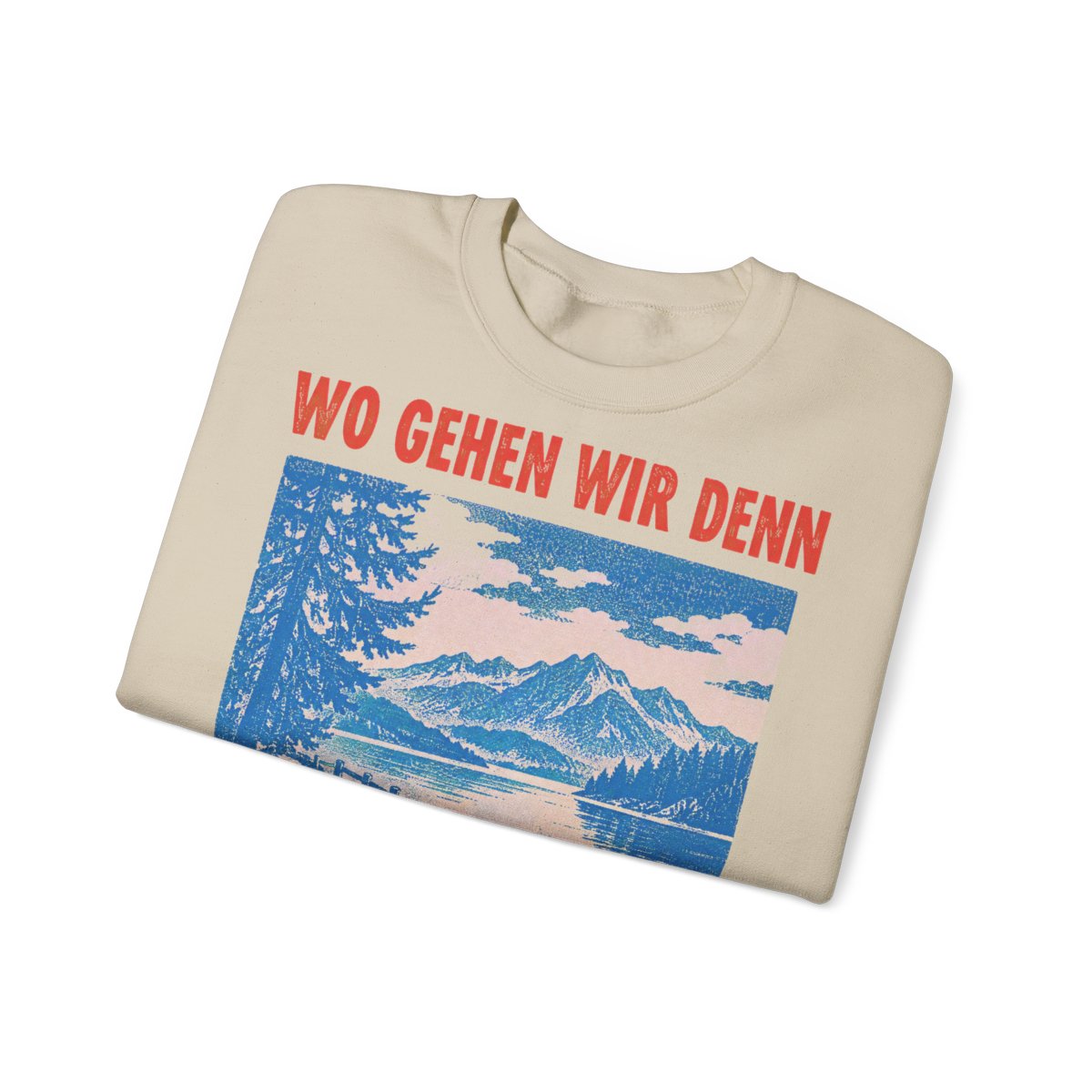 Unisex Sweatshirt mit Zitat - Novalis - Wo gehen wir denn hin – folded