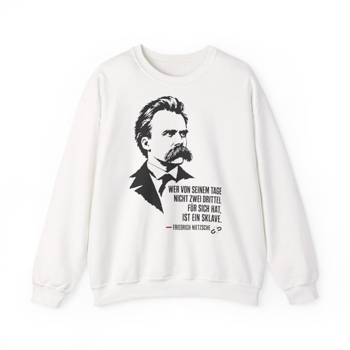 Unisex Sweatshirt mit Zitat - Nietzsche - Zwei Drittel für sich – front