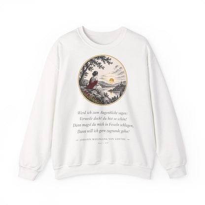 Unisex Sweatshirt mit Zitat - Goethe - Werd ich zum Augenblicke sagen – front