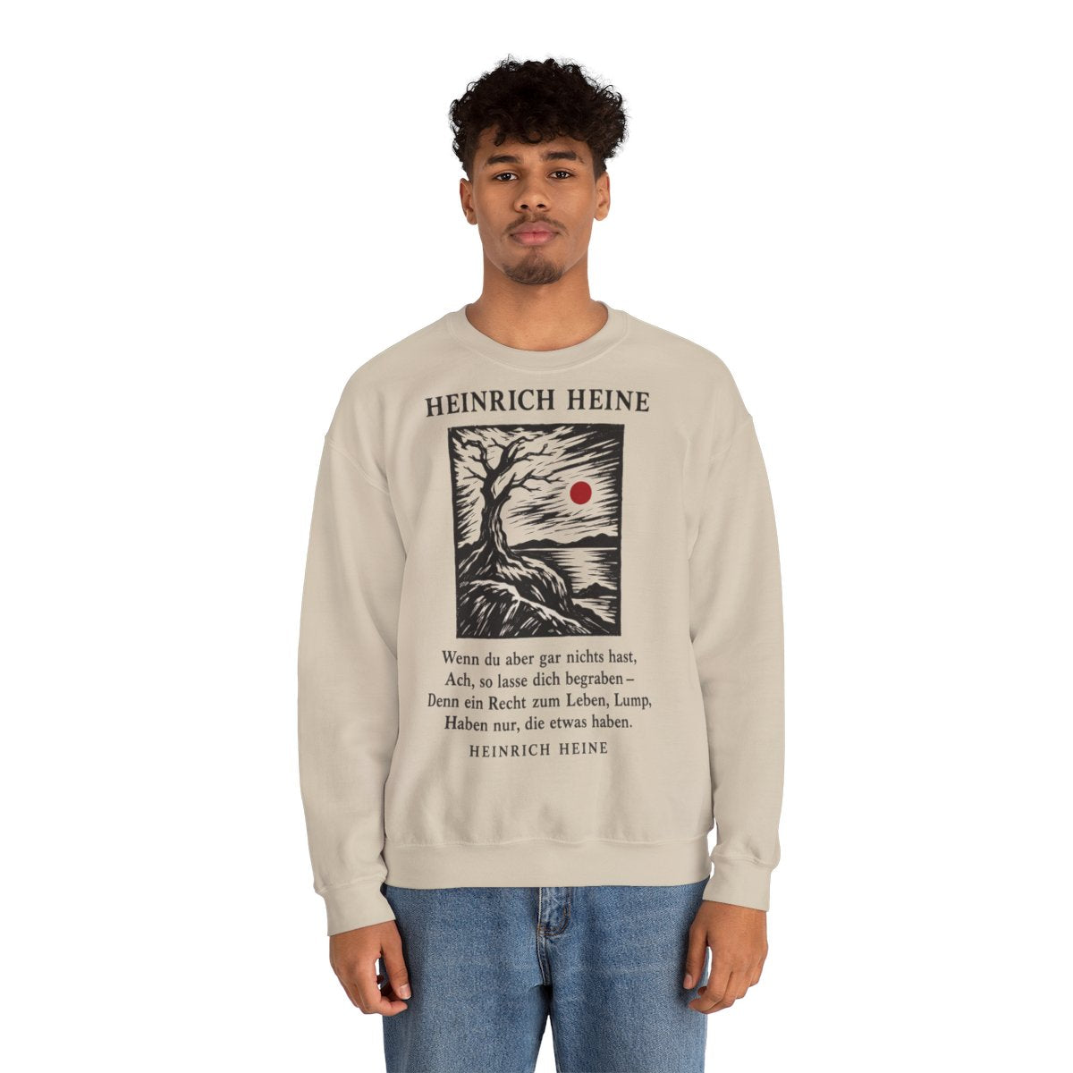Unisex Sweatshirt mit Zitat - Heine - Wenn du aber gar nichts hast – person-2