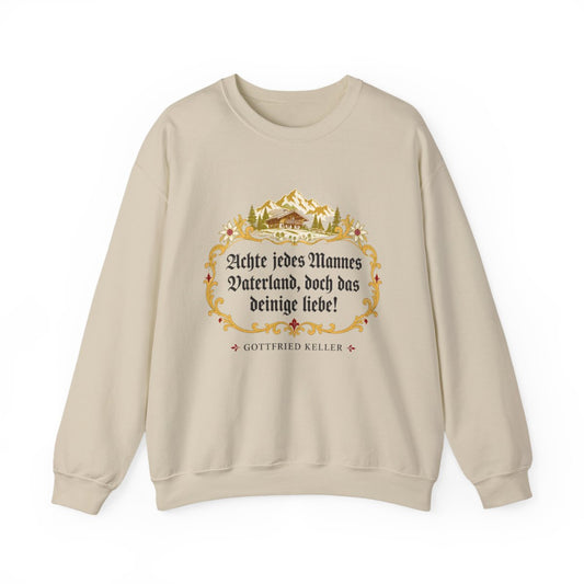 Unisex Sweatshirt mit Zitat - Keller - Das deinige liebe – front