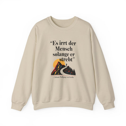 Unisex Sweatshirt mit Zitat - Goethe - Es irrt der Mensch – front