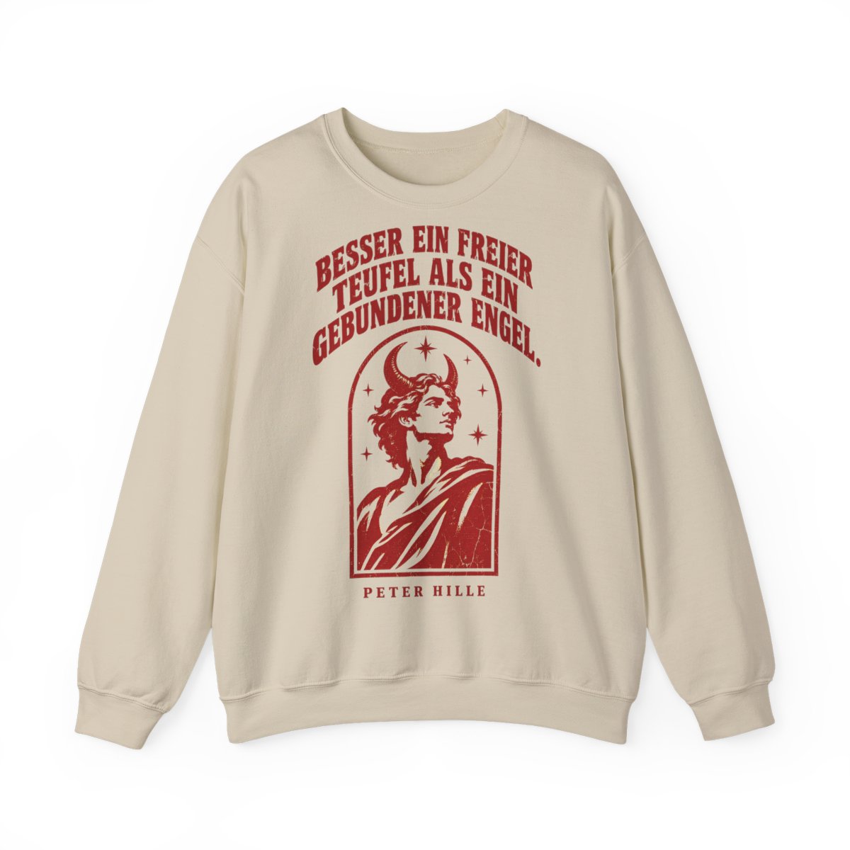 Unisex Sweatshirt mit Zitat - Hille - Besser ein freier Teufel Vintage – front