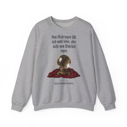 Unisex Sweatshirt mit Zitat - Lichtenberg - Vom Wahrsagen – front