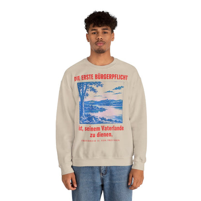 Unisex Sweatshirt mit Zitat - Preußen - Die erste Bürgerpflicht – person-2