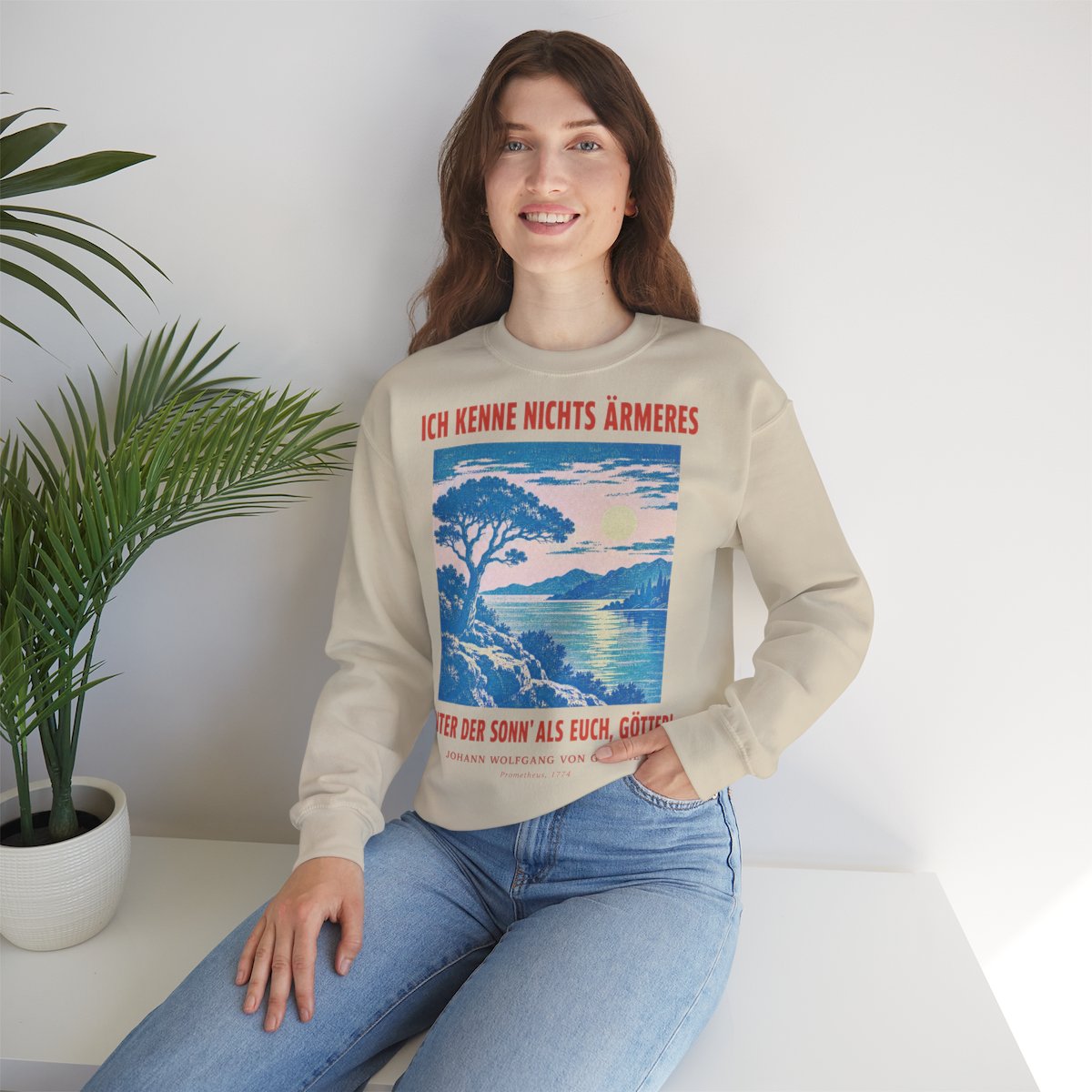Unisex Sweatshirt mit Zitat - Goethe - Ich kenne nichts Ärmeres – lifestyle