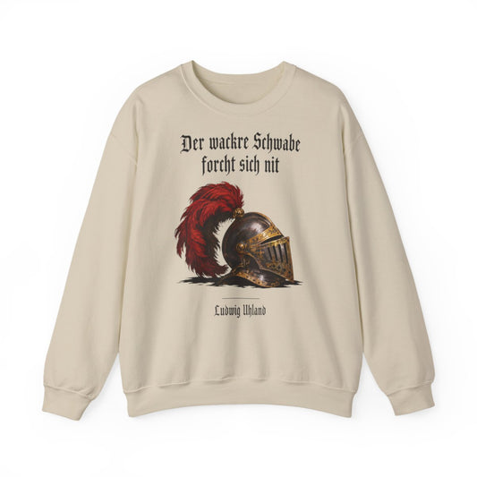 Unisex Sweatshirt mit Zitat - Uhland - Der wackre Schwabe – front