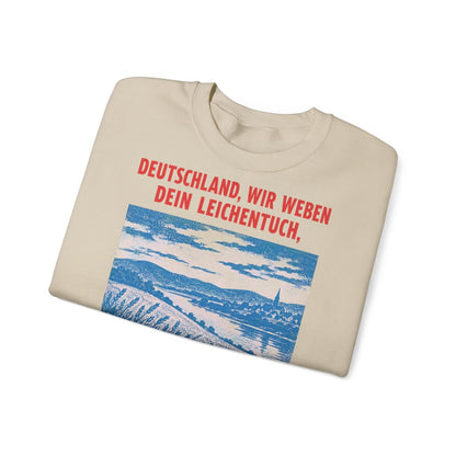 Unisex Sweatshirt mit Zitat - Heine - Deutschland, wir weben dein Leichentuch – folded
