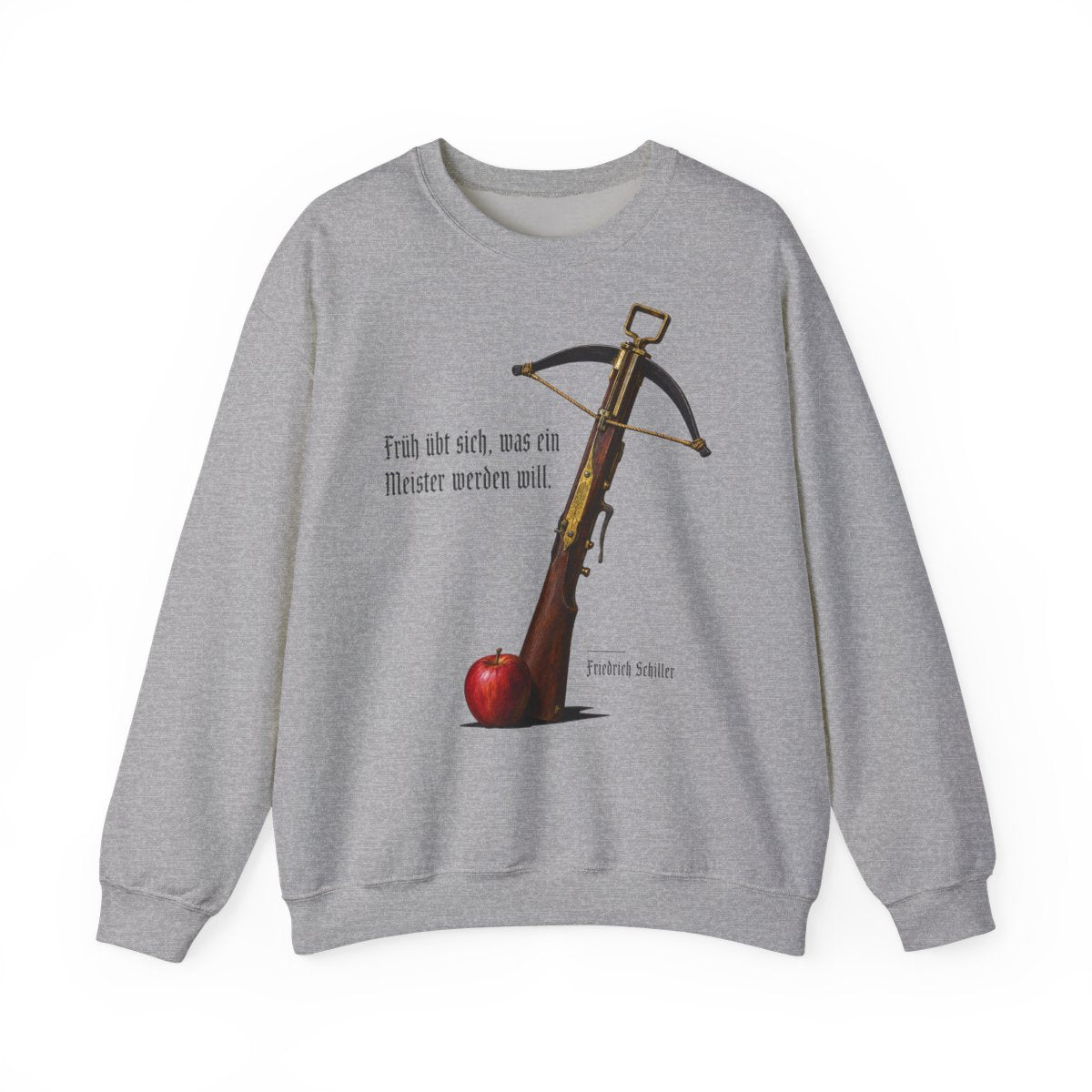Unisex Sweatshirt mit Zitat - Schiller - Früh übt sich – front