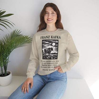 Unisex Sweatshirt mit Zitat - Kafka - Ich bin unpünktlich – lifestyle