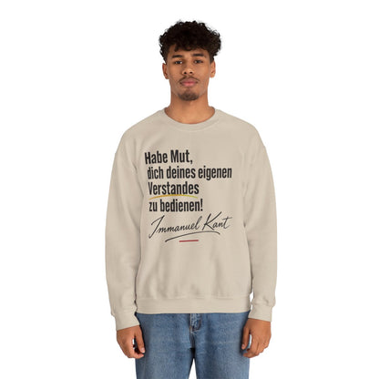 Unisex Sweatshirt mit Zitat - Kant - Habe Mut Signatur – person-2