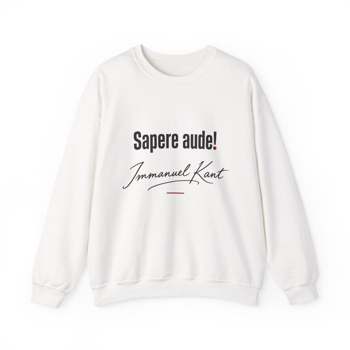 Unisex Sweatshirt mit Zitat - Kant - Sapere aude Signatur – front