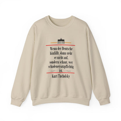 Unisex Sweatshirt mit Zitat - Tucholsky - Schadenersatzpflichtig – front