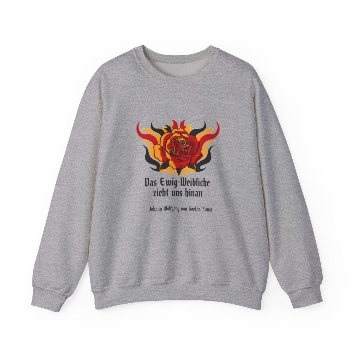 Unisex Sweatshirt mit Zitat - Goethe - Das Ewig-Weibliche – front