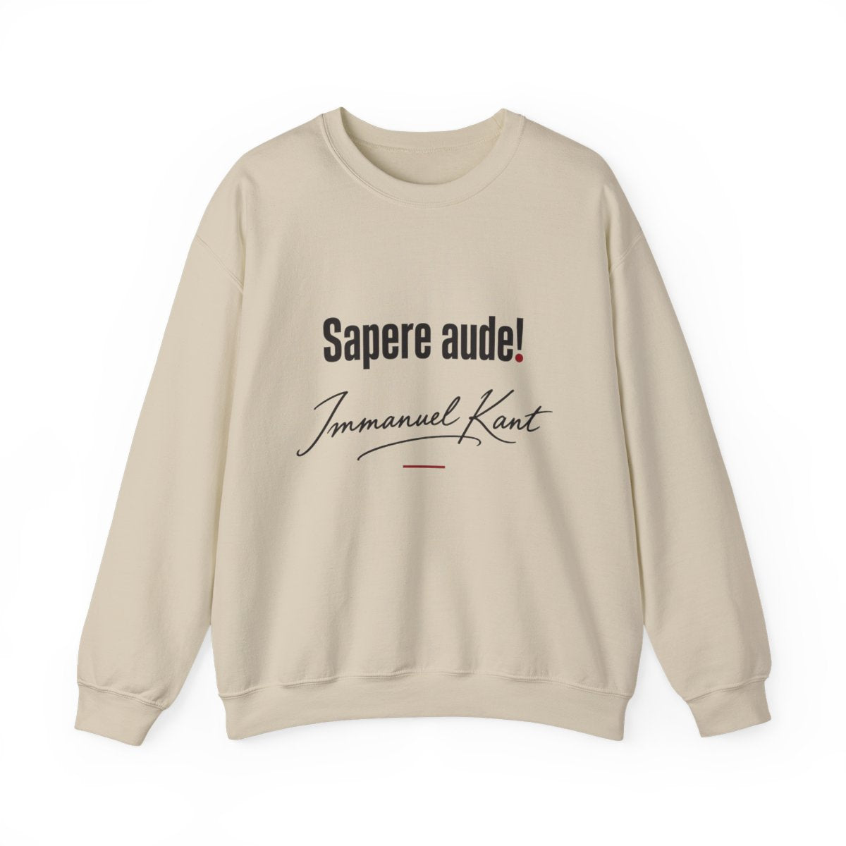 Unisex Sweatshirt mit Zitat - Kant - Sapere aude Signatur – front