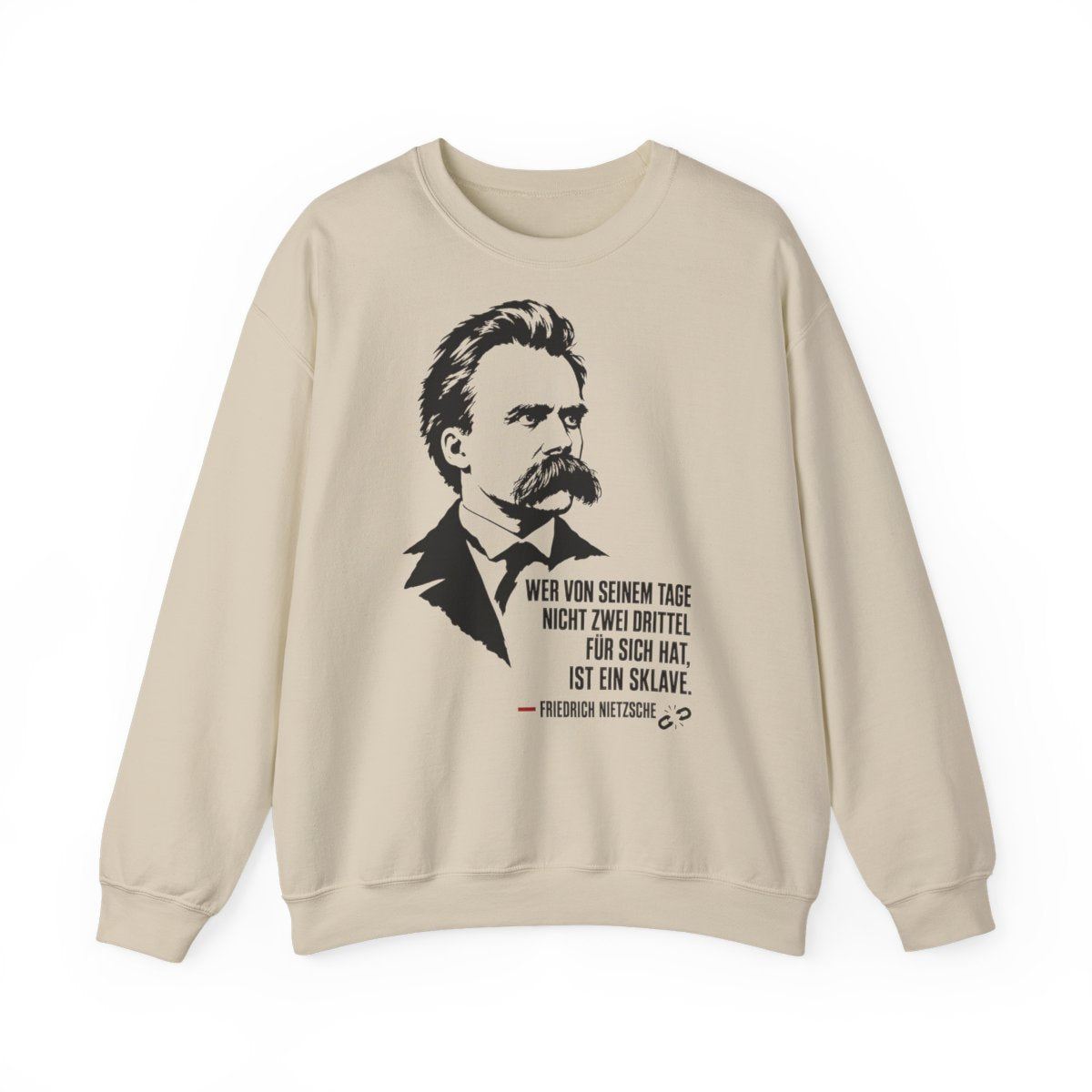 Unisex Sweatshirt mit Zitat - Nietzsche - Zwei Drittel für sich – front