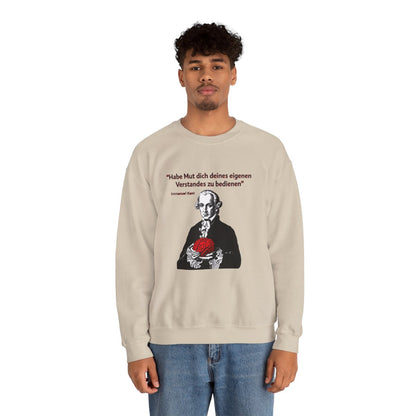 Unisex Sweatshirt mit Zitat - Kant - Habe Mut Gehirn – person-2