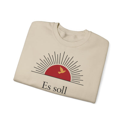 Unisex Sweatshirt mit Zitat - Kant - Es soll kein Krieg sein Sonne – folded