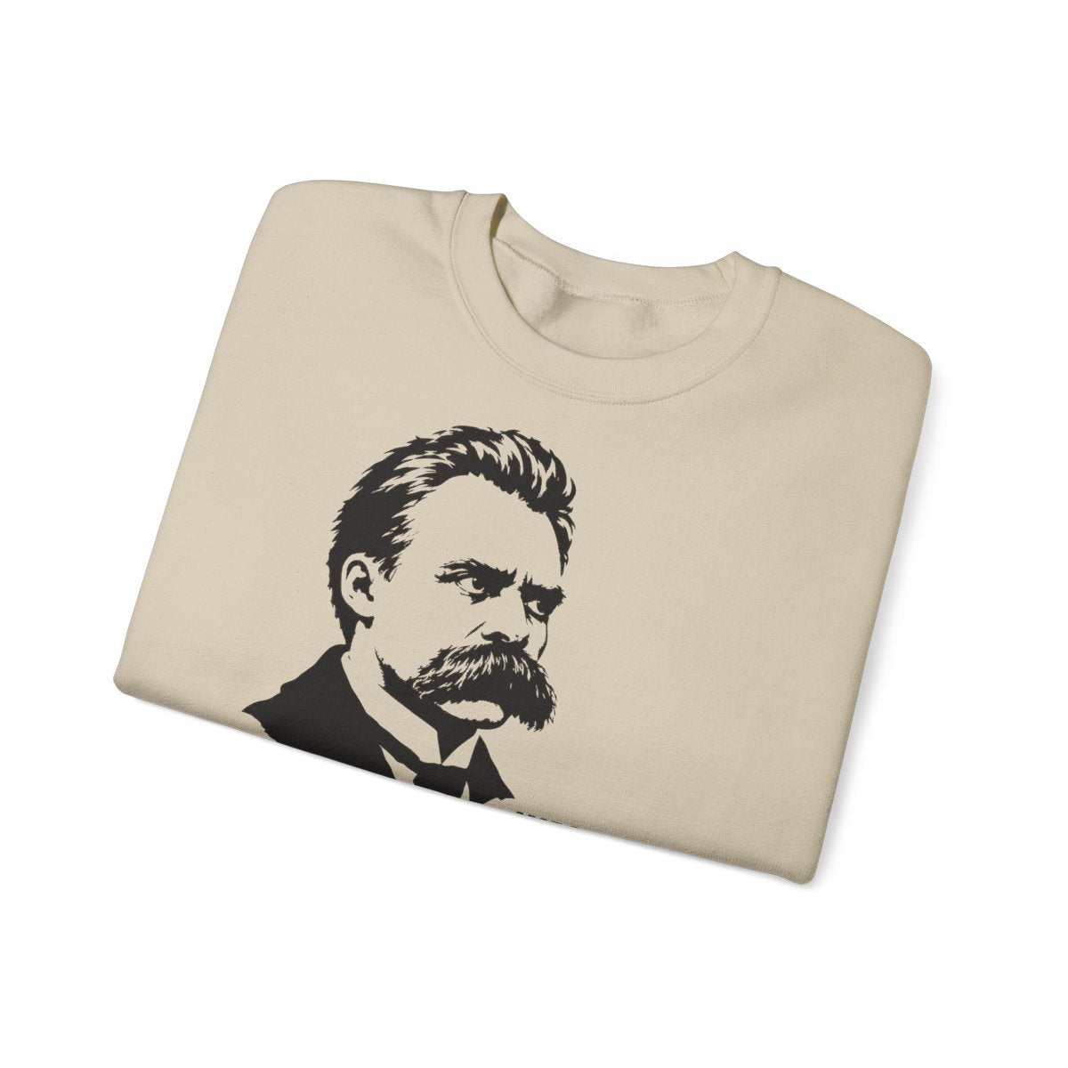 Unisex Sweatshirt mit Zitat - Friedrich Nietzsche - Was mich nicht umbringt – folded