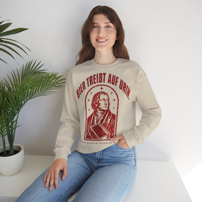 Unisex Sweatshirt mit Zitat - Hegel - Bier treibt auf Urin Vintage – lifestyle