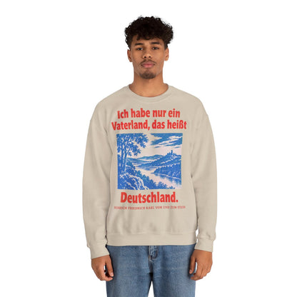 Unisex Sweatshirt mit Zitat - Stein - Ich habe nur ein Vaterland – person-2