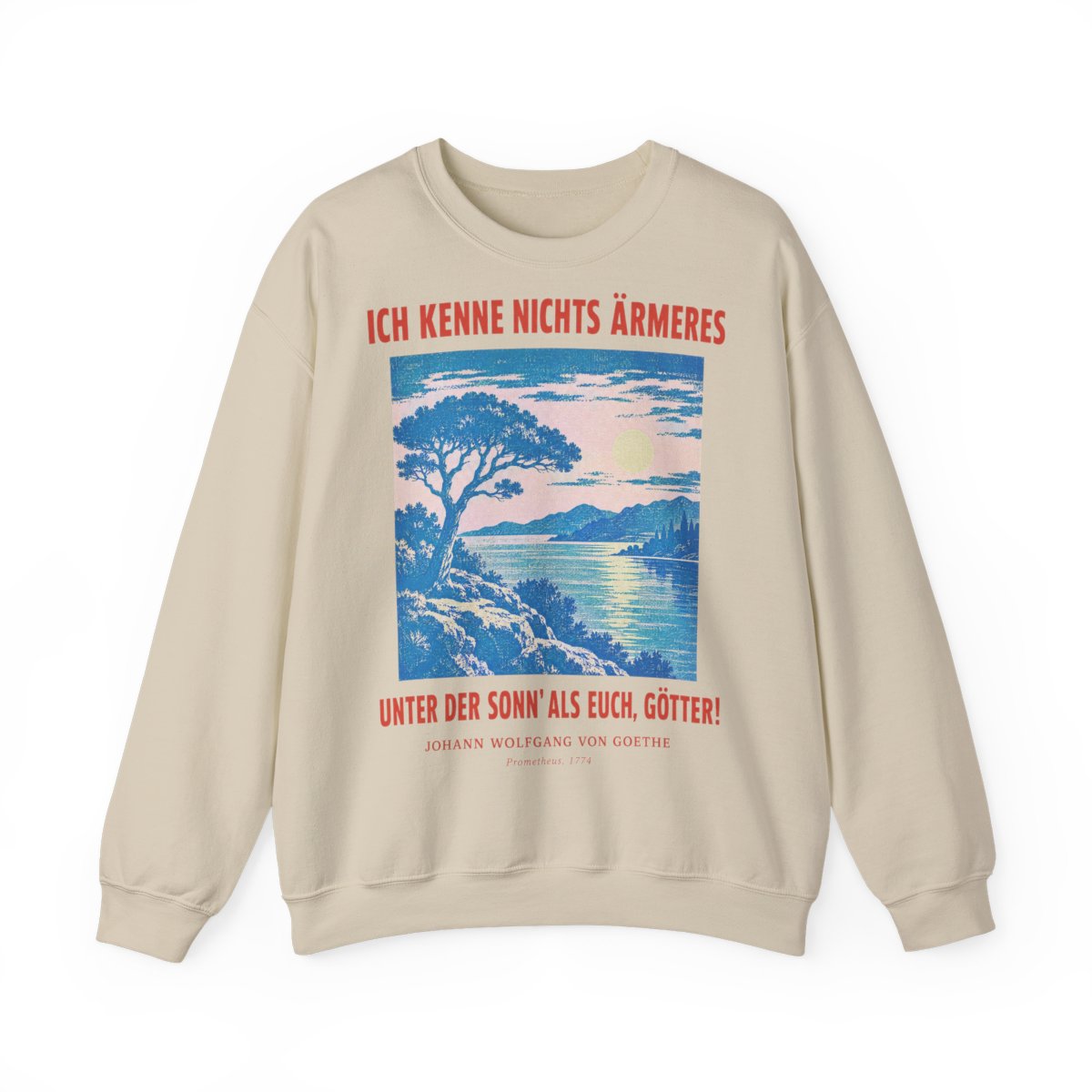 Unisex Sweatshirt mit Zitat - Goethe - Ich kenne nichts Ärmeres – front