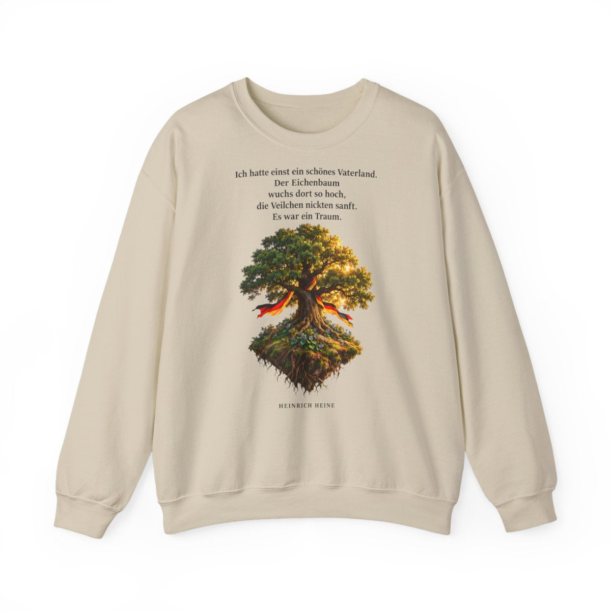Unisex Sweatshirt mit Zitat - Heine - Schönes Vaterland Eiche – front