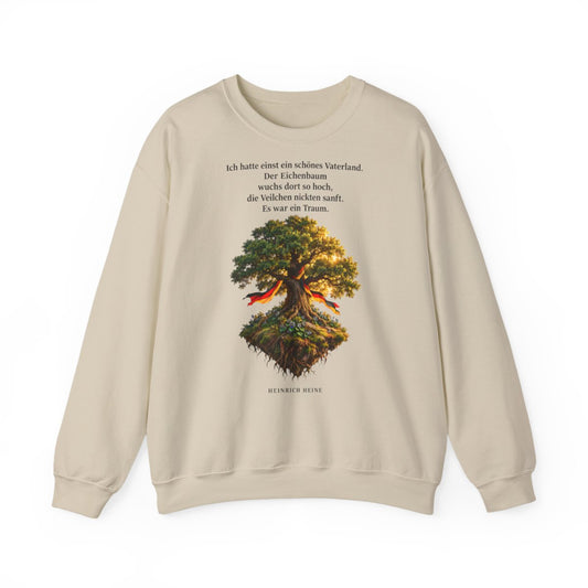 Unisex Sweatshirt mit Zitat - Heine - Schönes Vaterland Eiche – front