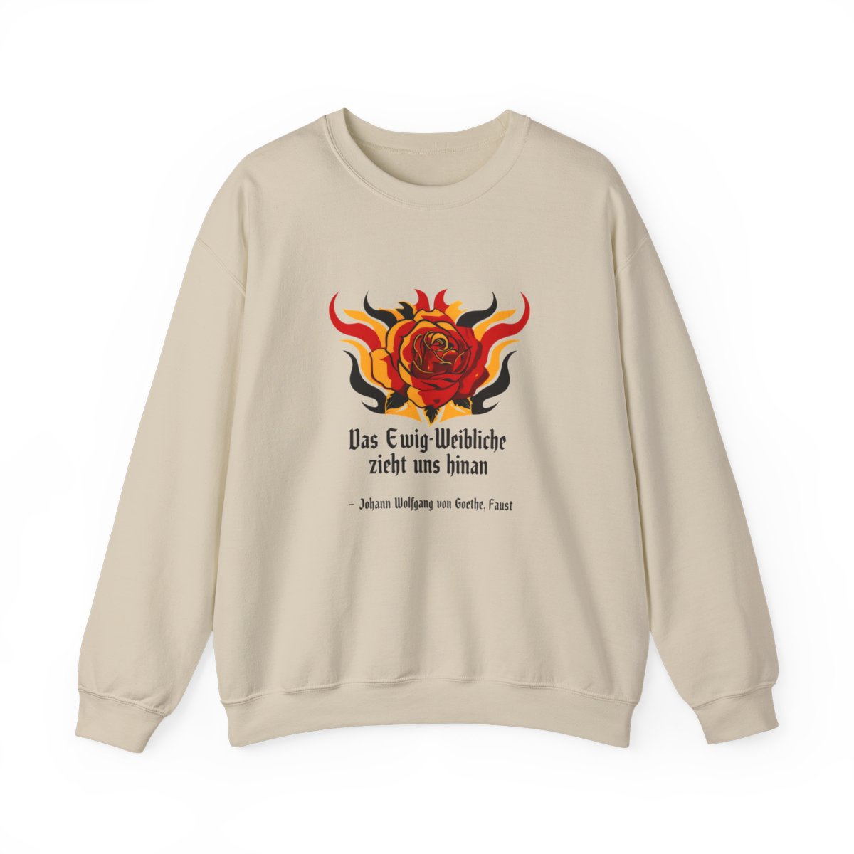 Unisex Sweatshirt mit Zitat - Goethe - Das Ewig-Weibliche – front