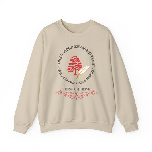 Unisex Sweatshirt mit Zitat - Heine - Nachtgedanken Kreis – front