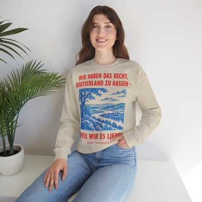 Unisex Sweatshirt mit Zitat - Tucholsky - Wir haben das Recht – lifestyle
