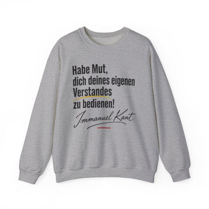 Unisex Sweatshirt mit Zitat - Kant - Habe Mut Signatur – front