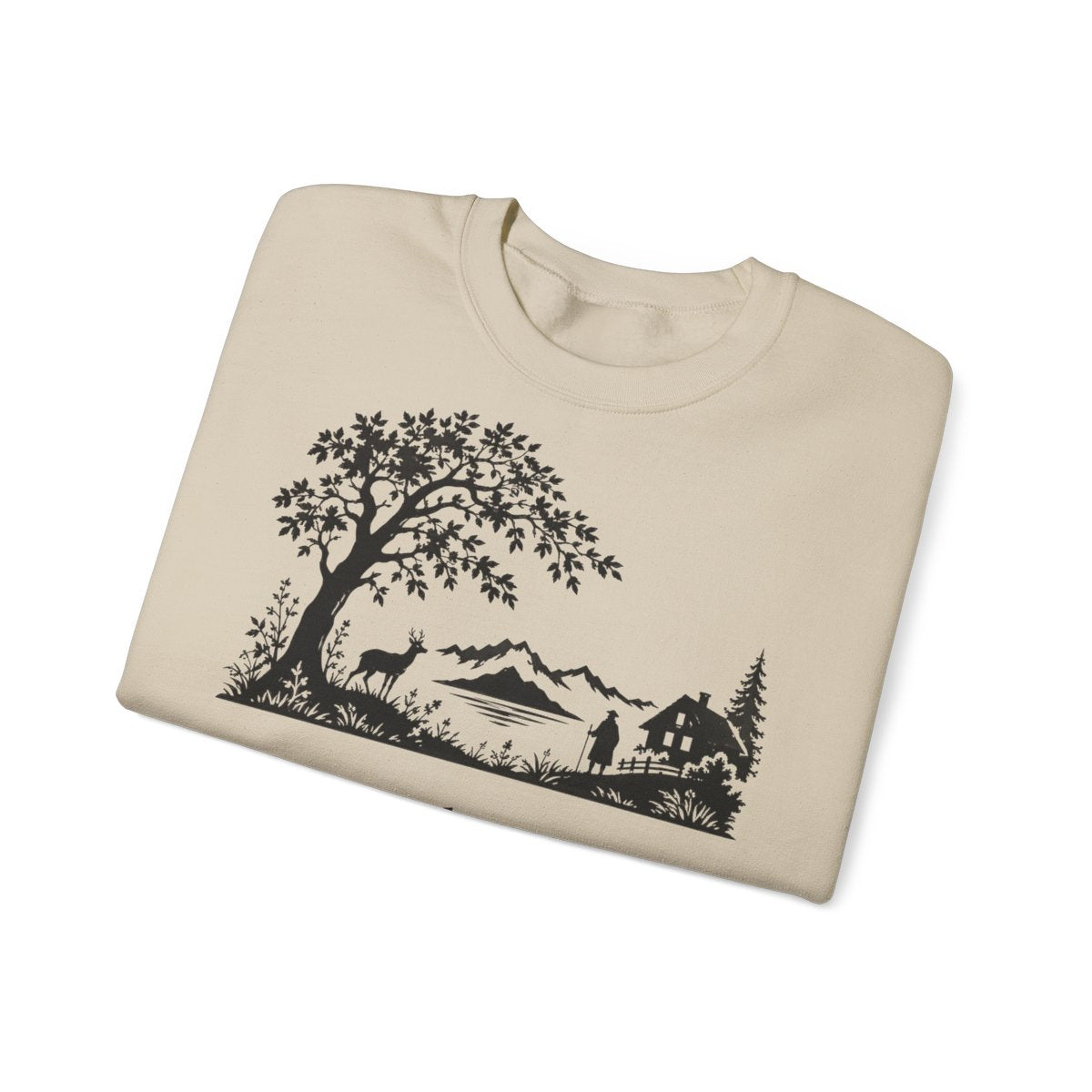 Unisex Sweatshirt mit Zitat - Schiller - Wir sind ein Volk Scherenschnitt – folded