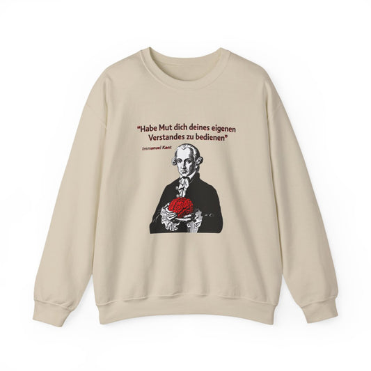 Unisex Sweatshirt mit Zitat - Kant - Habe Mut Gehirn – front